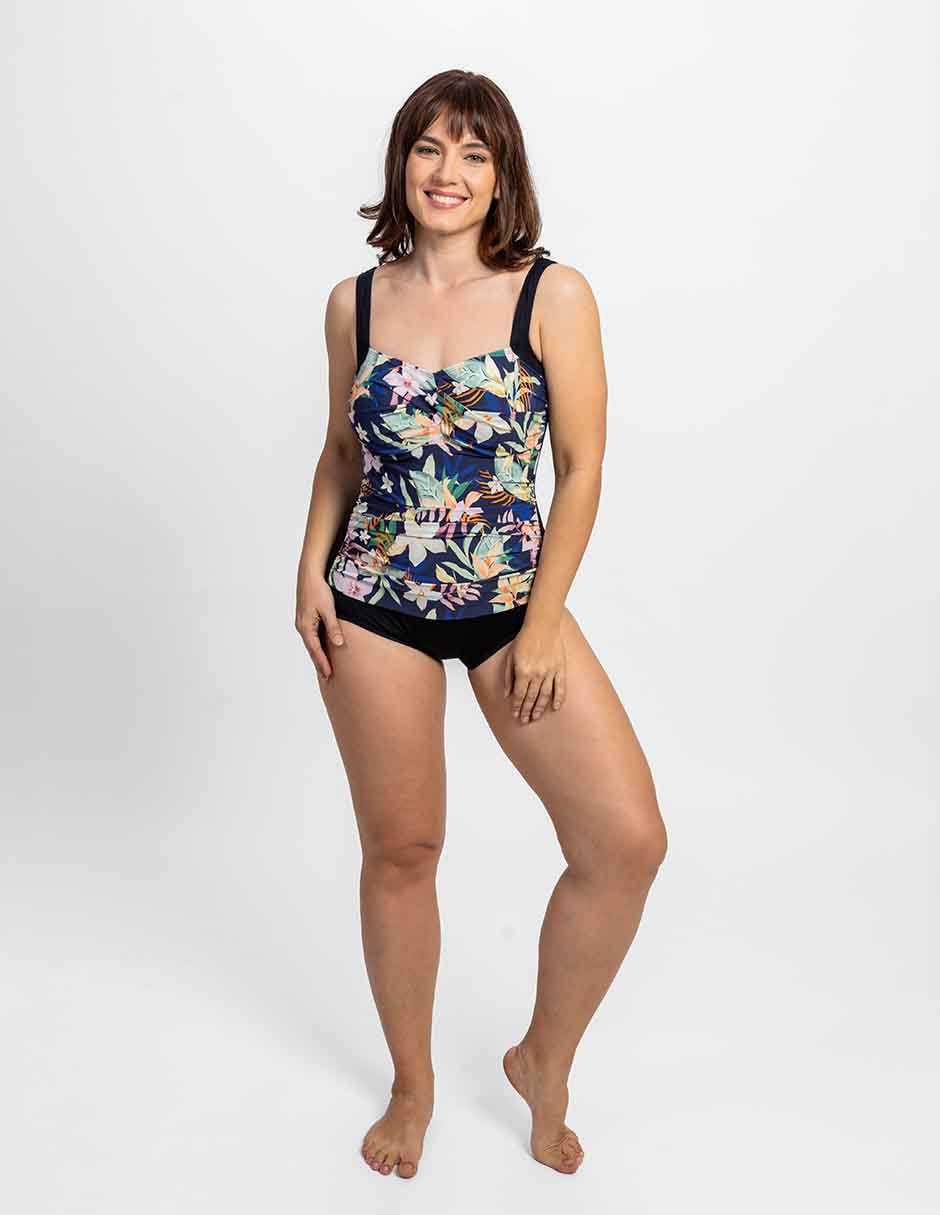 Traje de baño completo estampado floral para mujer 2