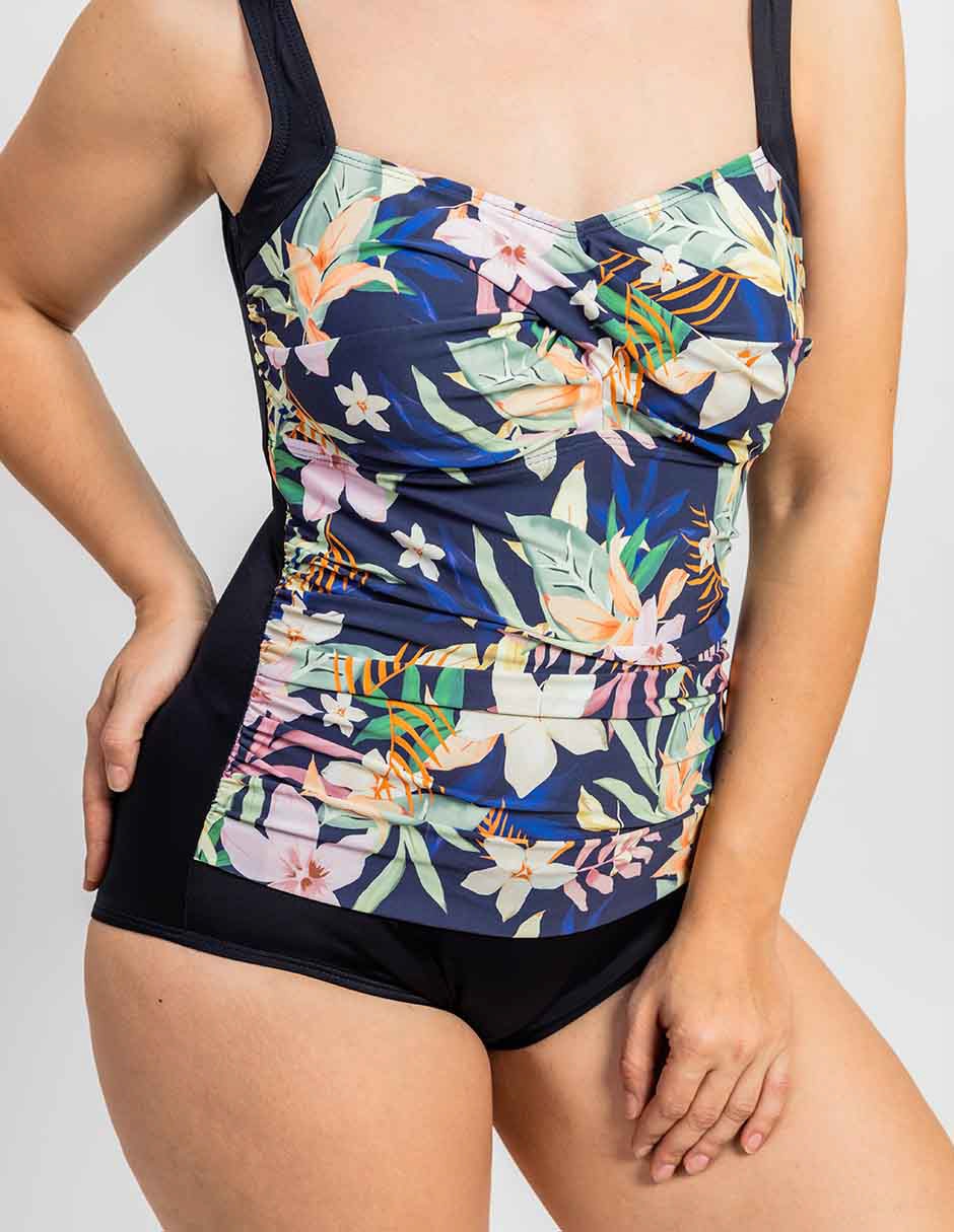 Traje de baño completo estampado floral para mujer 3