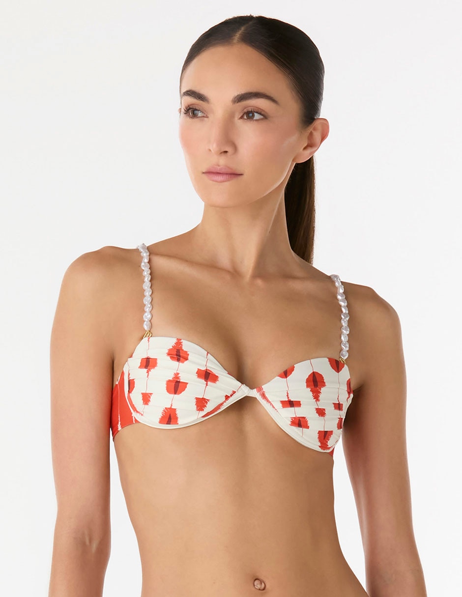 Top bikini estampado con copa para mujer Top bikini estampado con copa para mujer