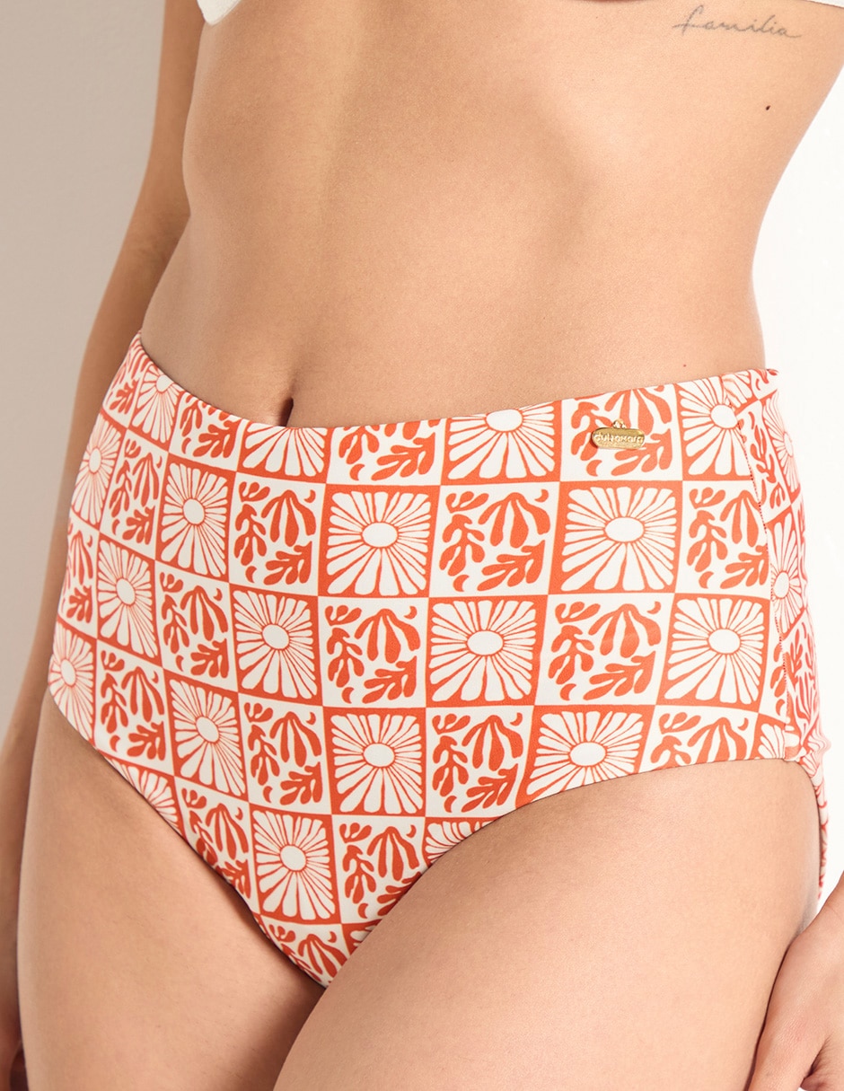 Hispter bikini estampado floral a la cintura para mujer 4