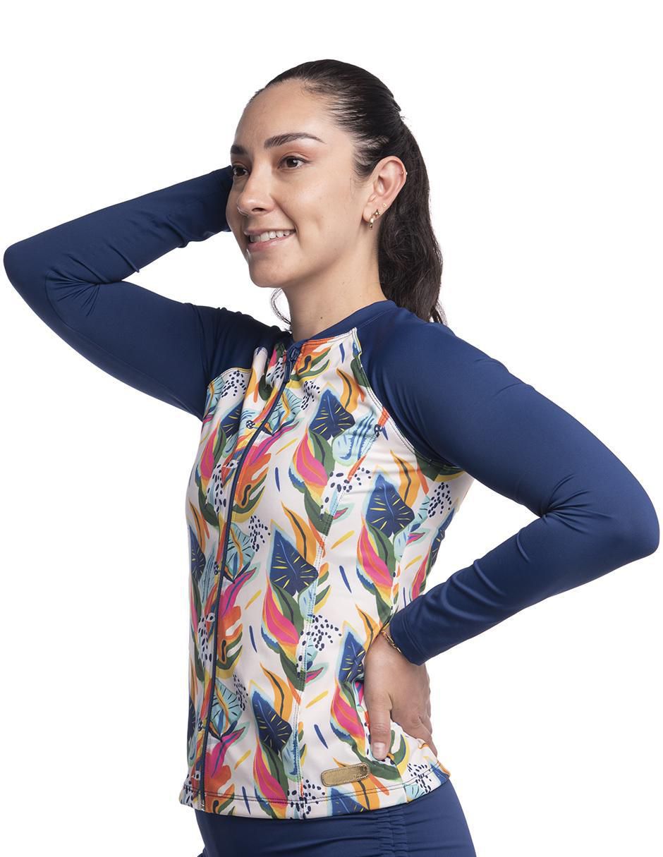 Wetshirt estampado floral para mujer 2