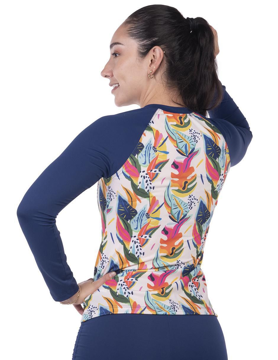 Wetshirt estampado floral para mujer 3