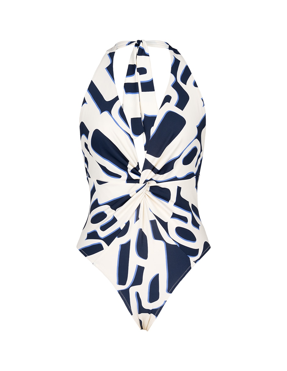 Traje de baño completo estampado gráfico para mujer 5