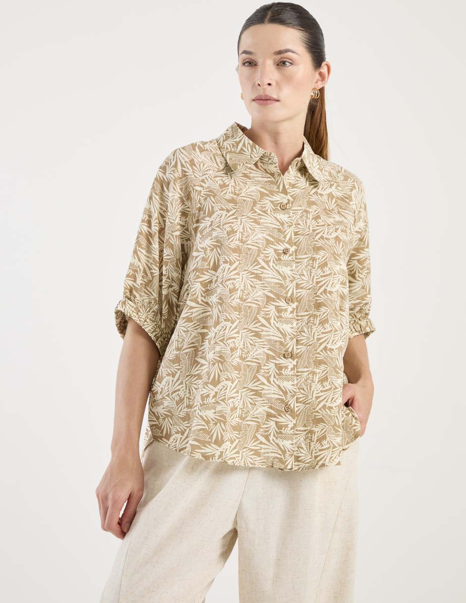 Blusa manga corta para mujer