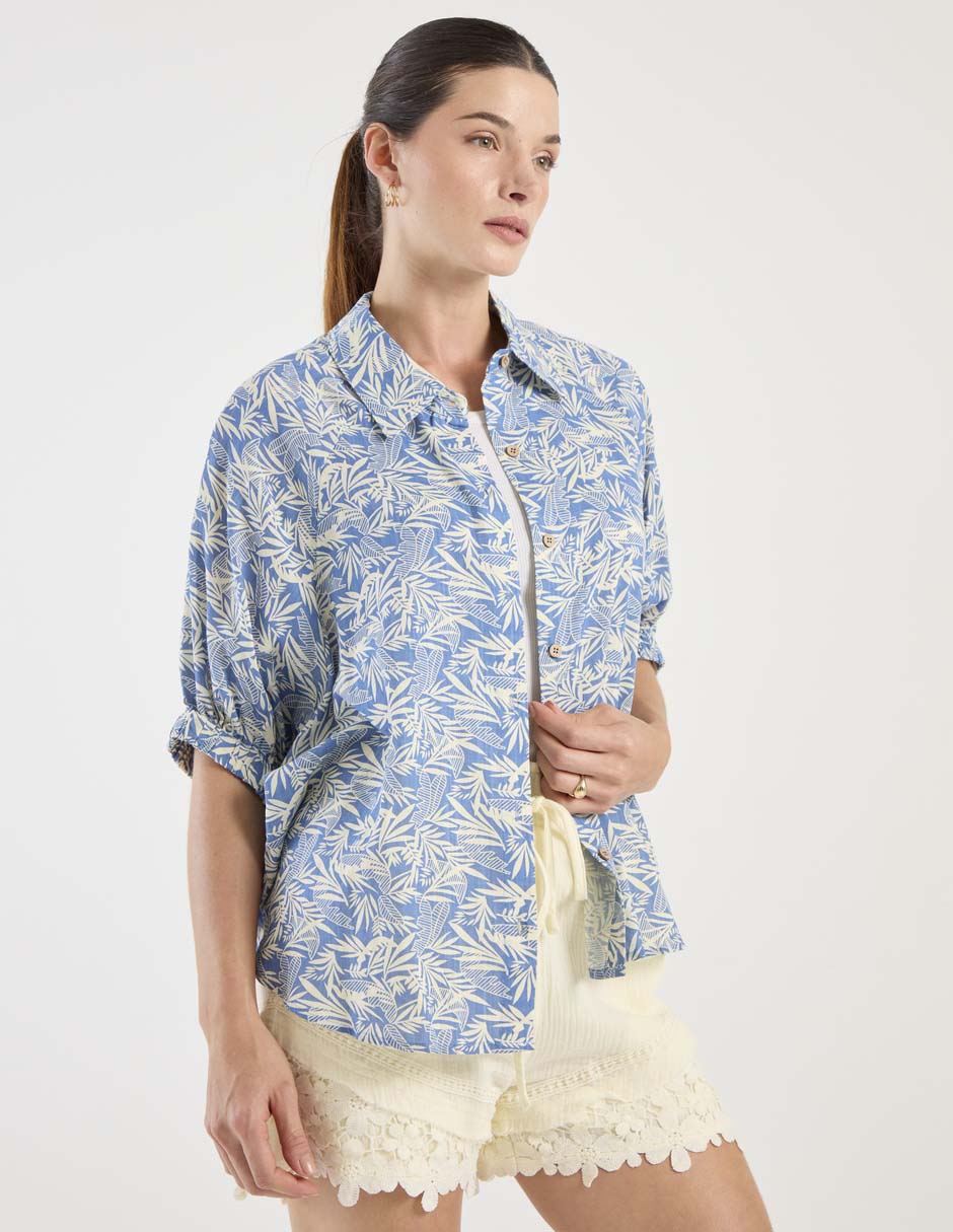 Blusa manga corta para mujer