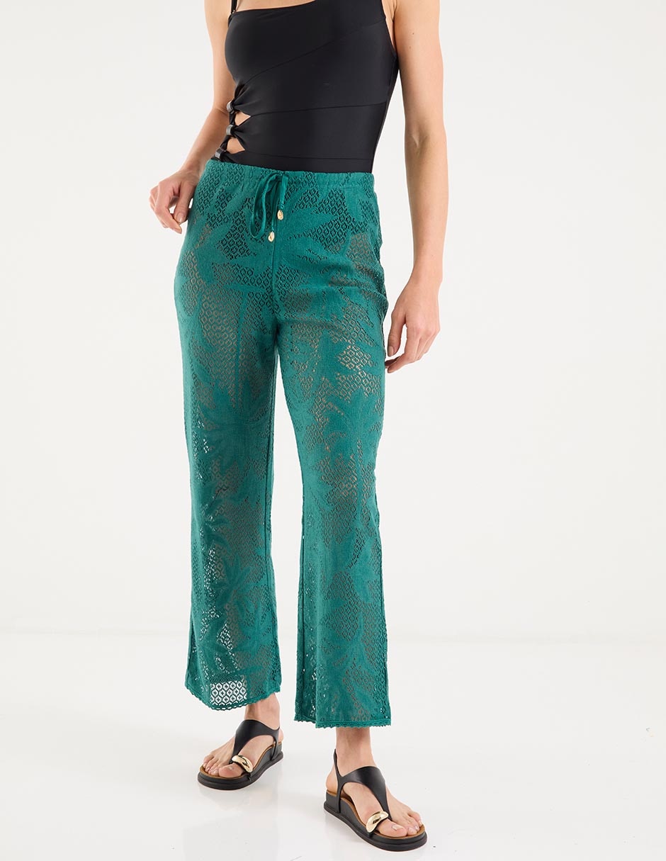 Salida de playa pantalón con encaje para mujer Salida de playa pantalón con encaje para mujer