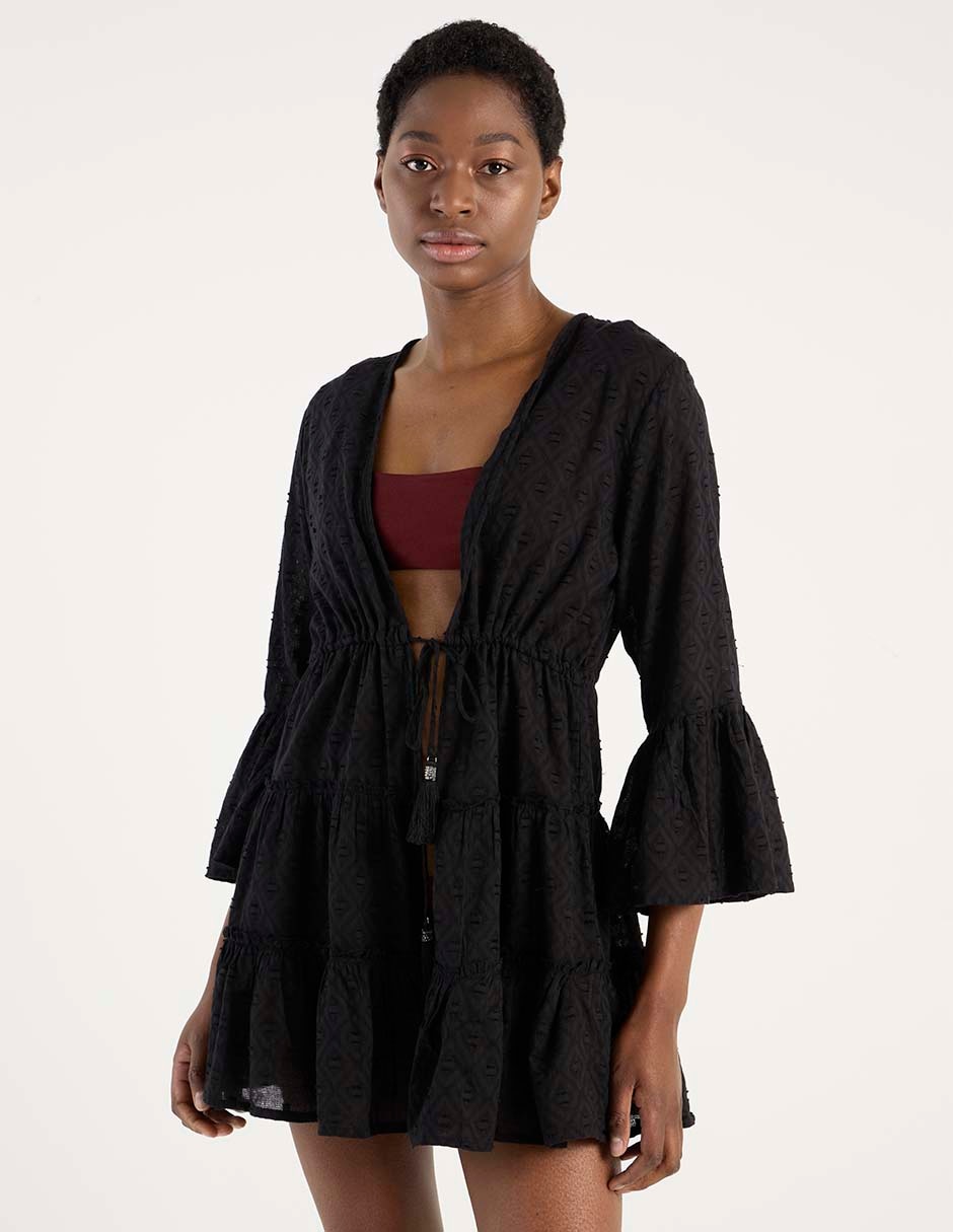 Salida de playa vestido con borla para mujer Salida de playa vestido con borla para mujer