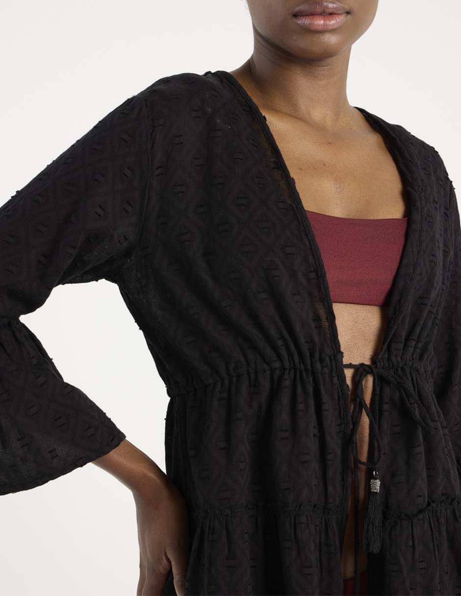 Salida de playa vestido con borla para mujer 4