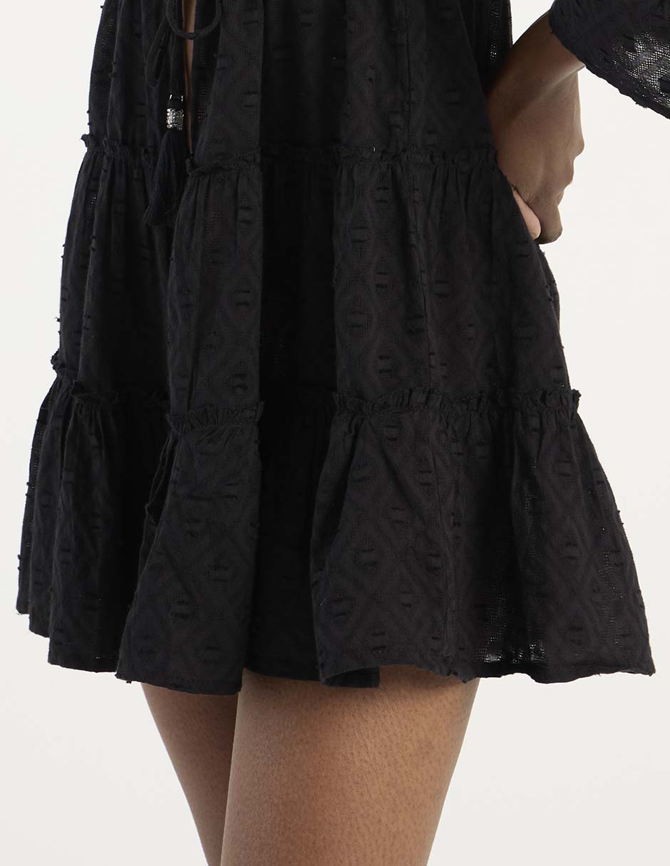Salida de playa vestido con borla para mujer 5