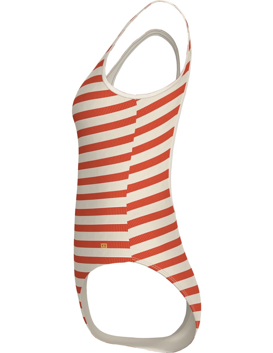 Traje de baño completo Tommy Hlfiger estampado a rayas para mujer 3