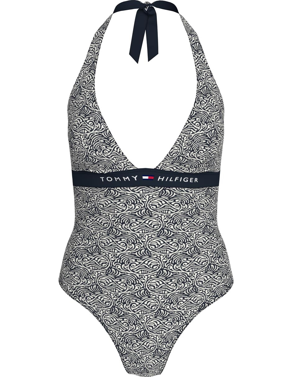 Traje de baño completo estampado náutico para mujer