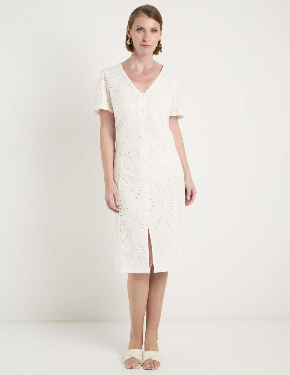 Salida de playa vestido con botones para mujer 3