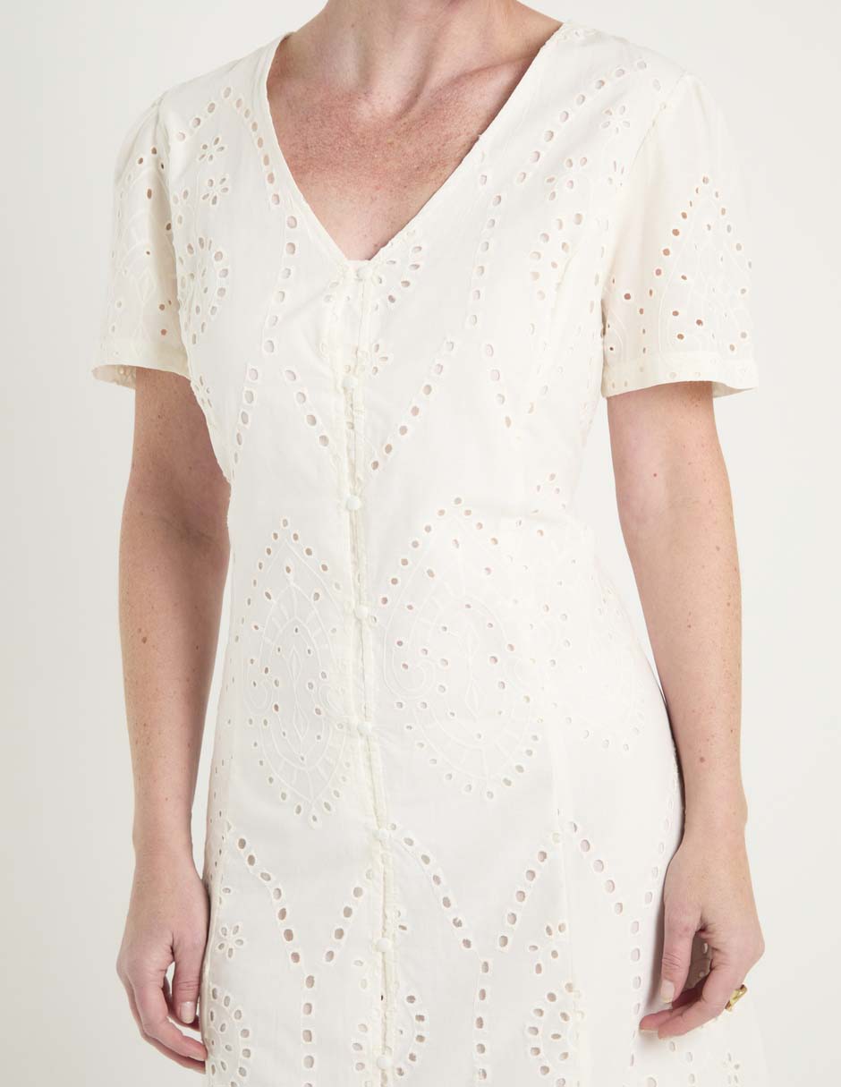 Salida de playa vestido con botones para mujer 5
