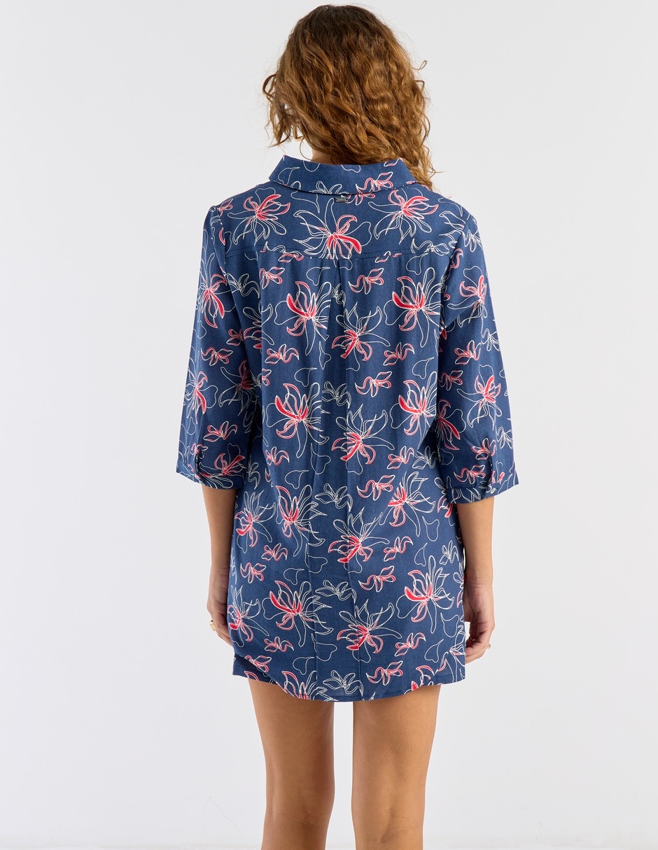 Blusa camisera manga 3/4 para mujer 6