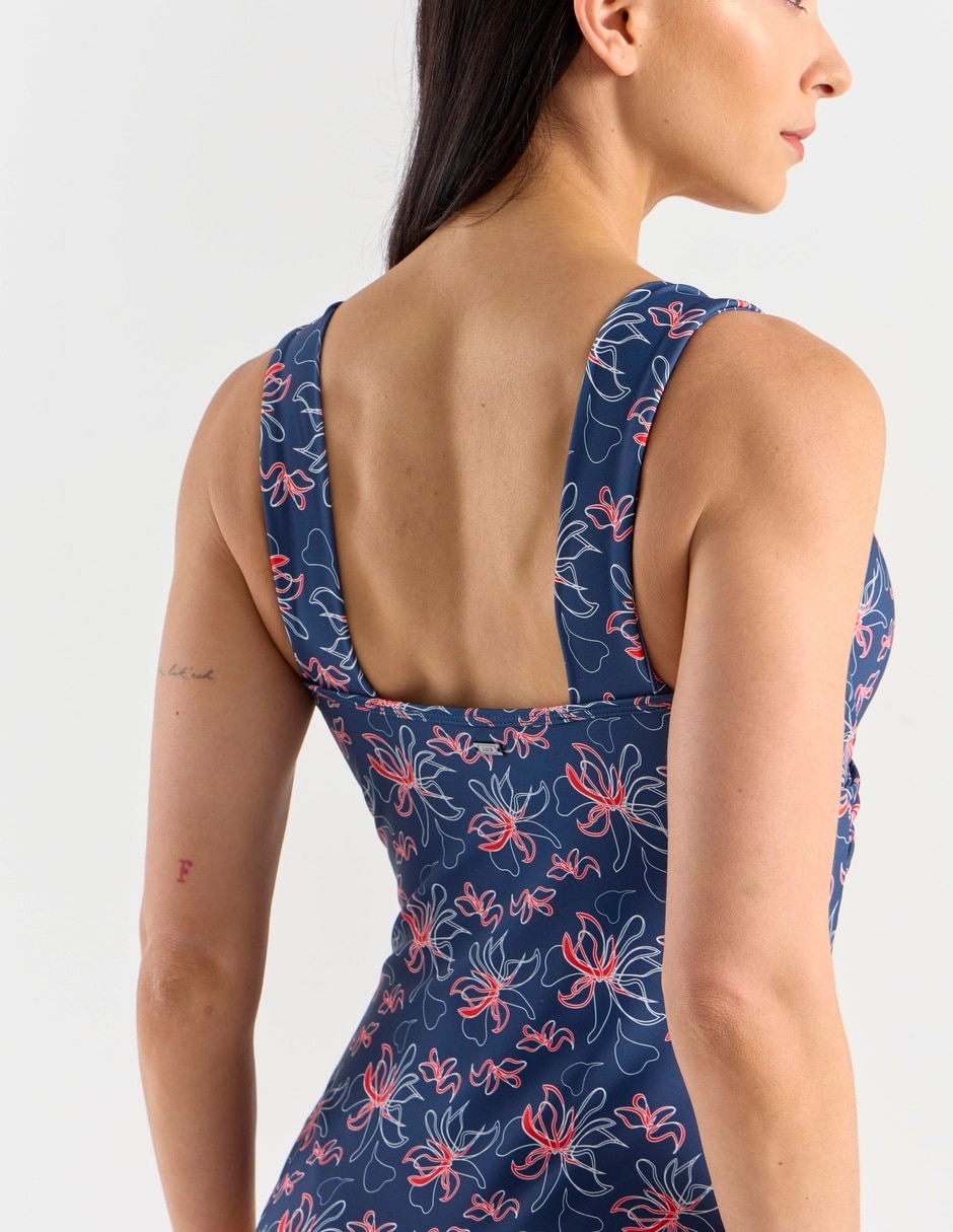 Traje de baño completo estampado floral para mujer 5