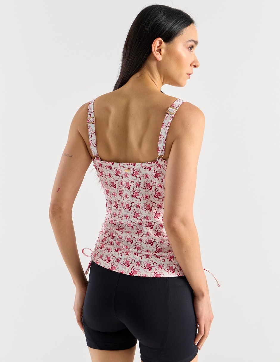 Tankini estampado floral con copas para mujer 6