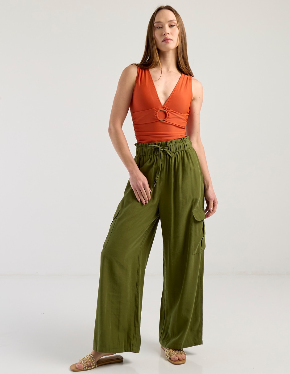 Pantalón easy pant Map wide leg para mujer 3