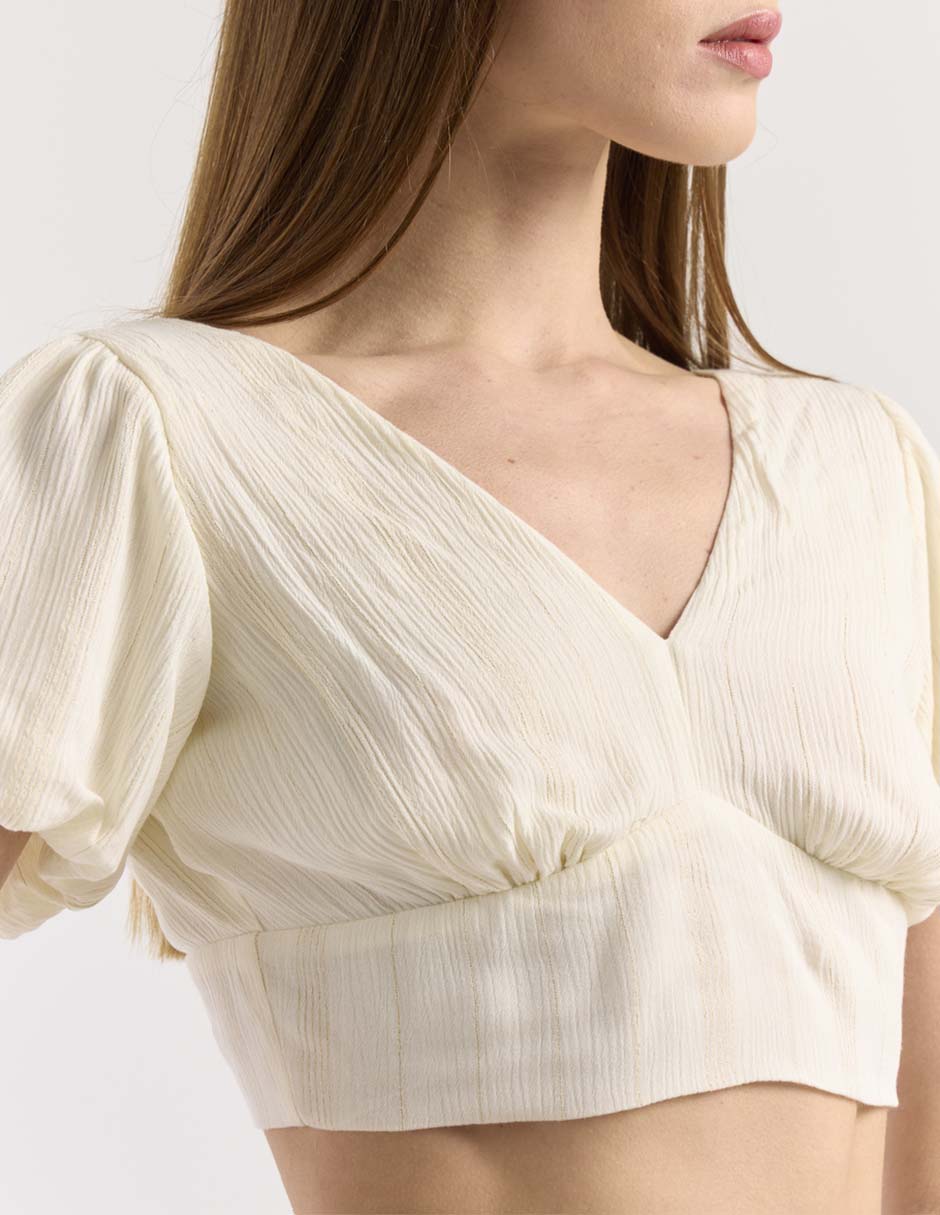 Top cuello V escote espalda abierta 4