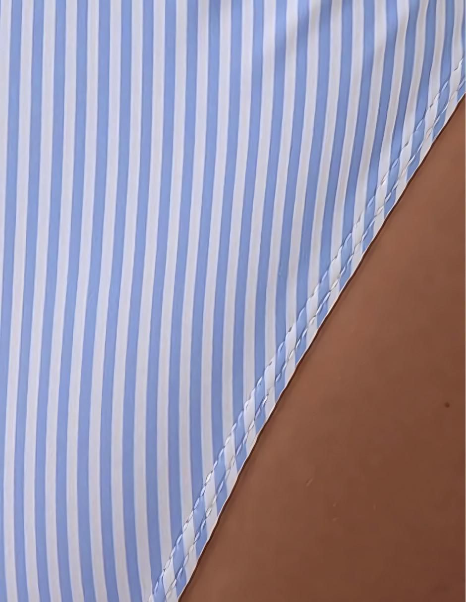 Conjunto bikini estampado a rayas para mujer 4
