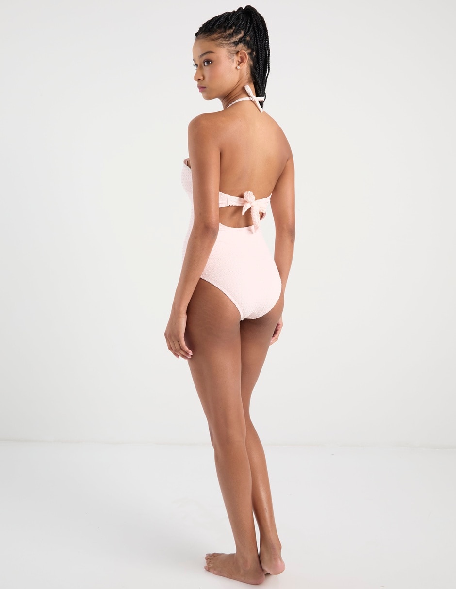 Traje de baño completo estampado a cuadros para mujer 6