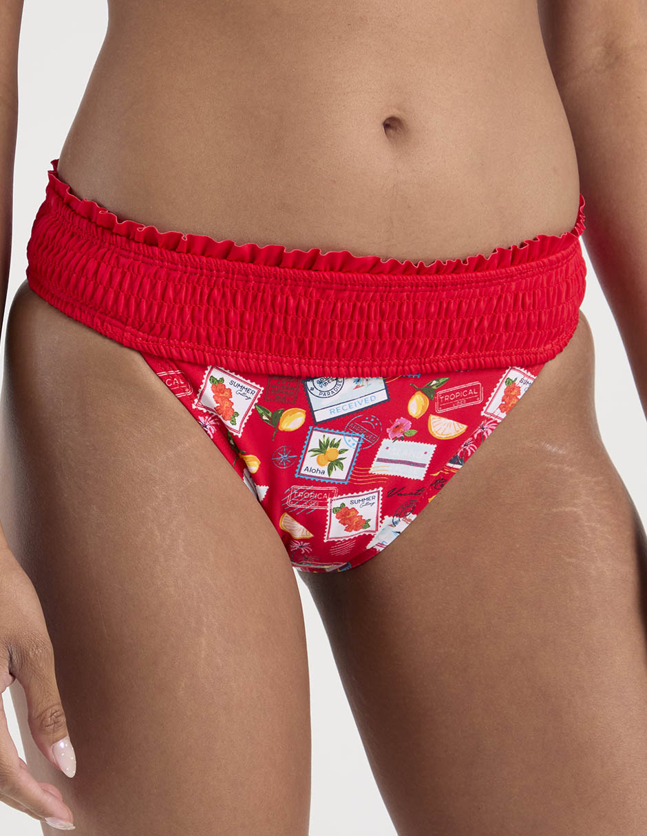 Panty bikini estampado gráfico a la cadera para mujer 2