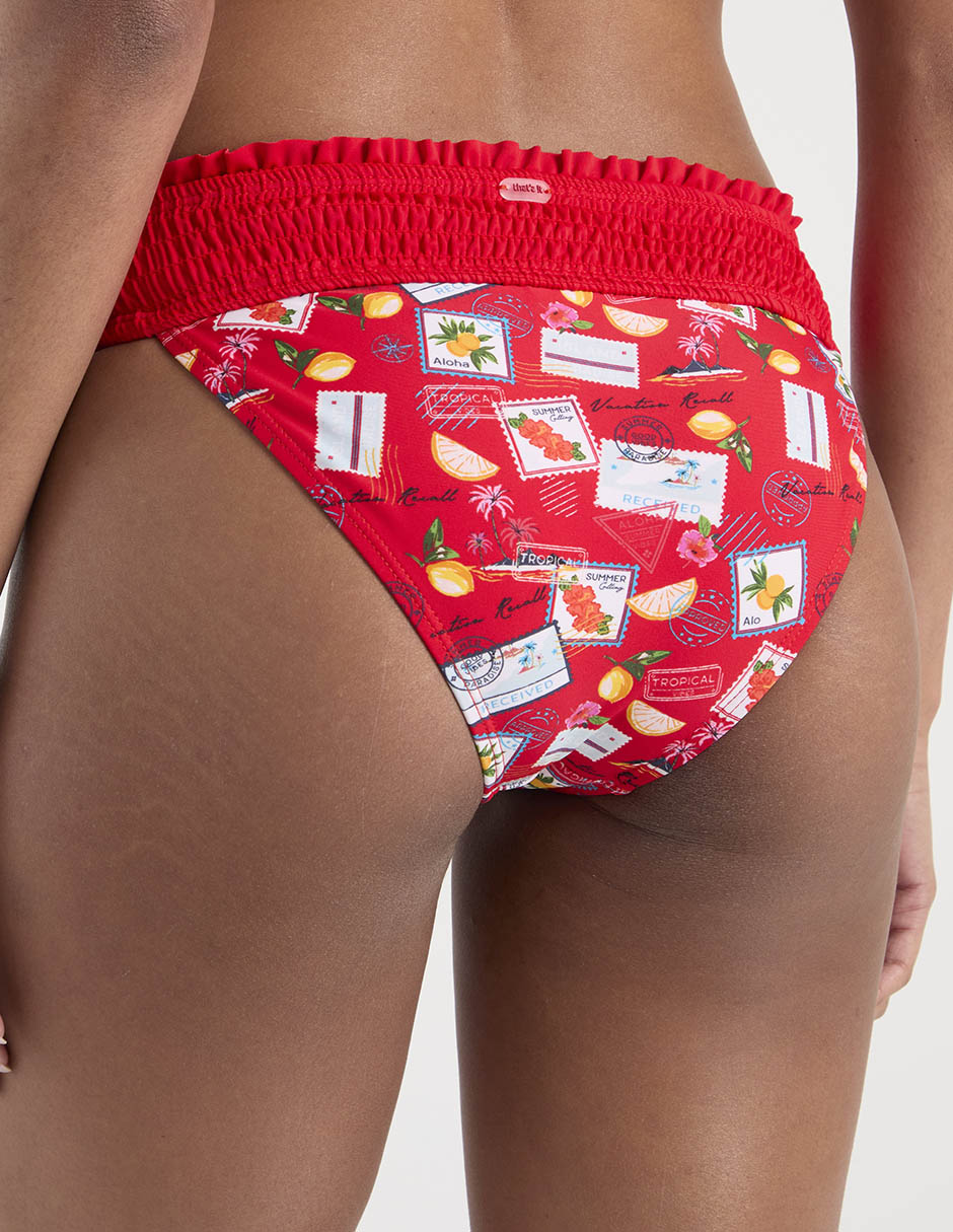 Panty bikini estampado gráfico a la cadera para mujer 3