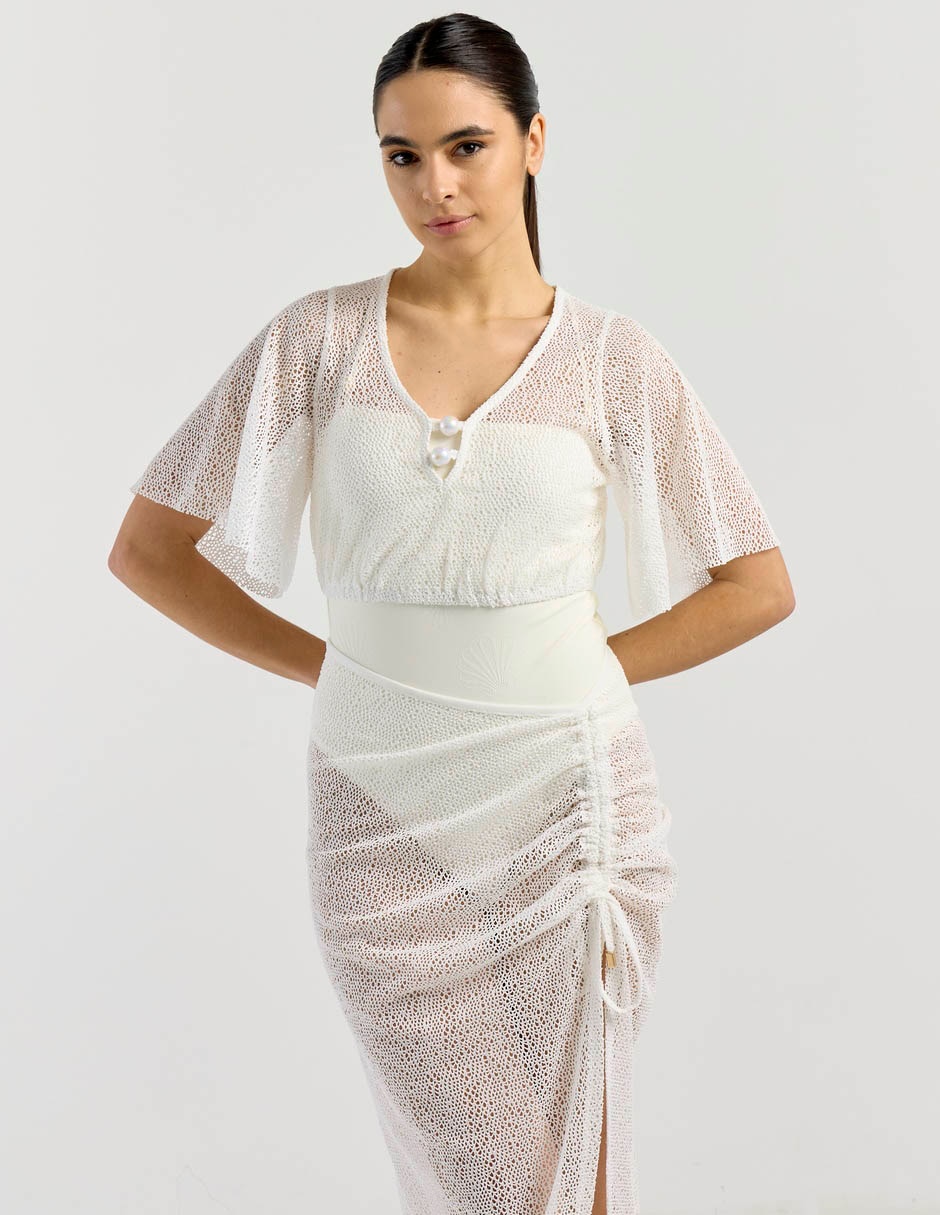 Salida de playa blusa para mujer 2