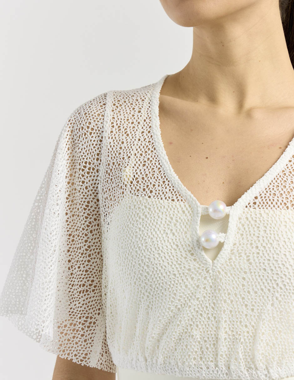 Salida de playa blusa para mujer 4