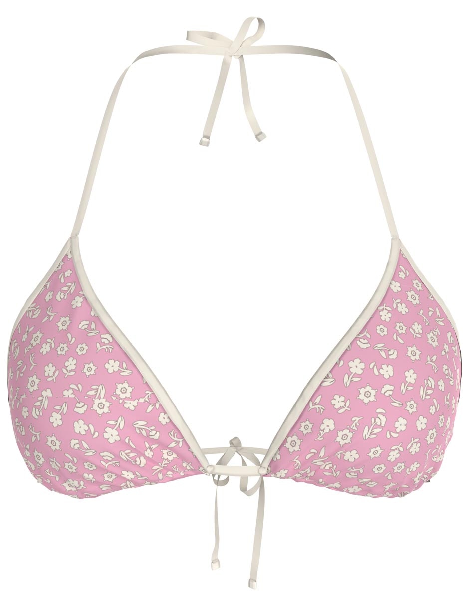 Top bikini estampado floral para mujer