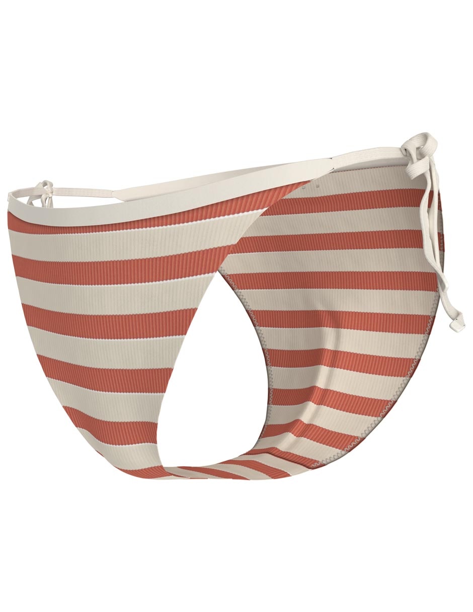 Bikini estampado a rayas a la cintura para mujer 3