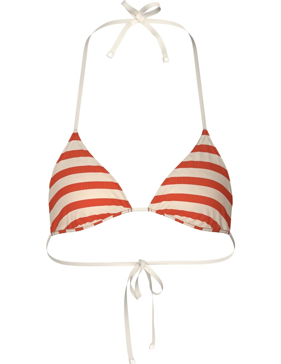 Top bikini estampado a rayas para mujer 2