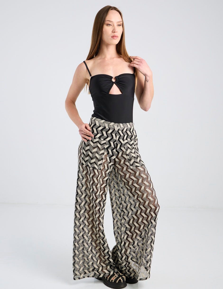 Pantalón acampanado amplio para mujer 2