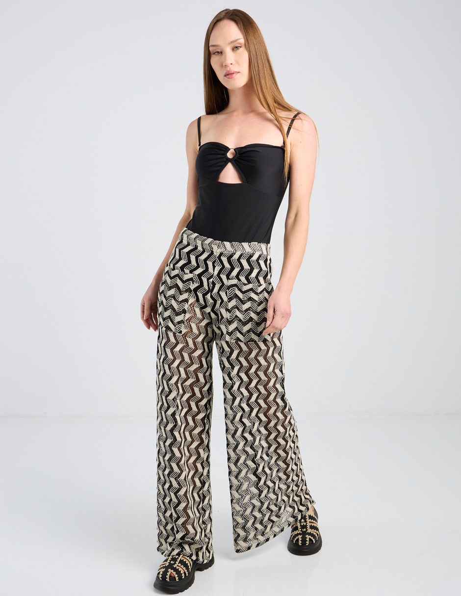 Pantalón acampanado amplio para mujer 3