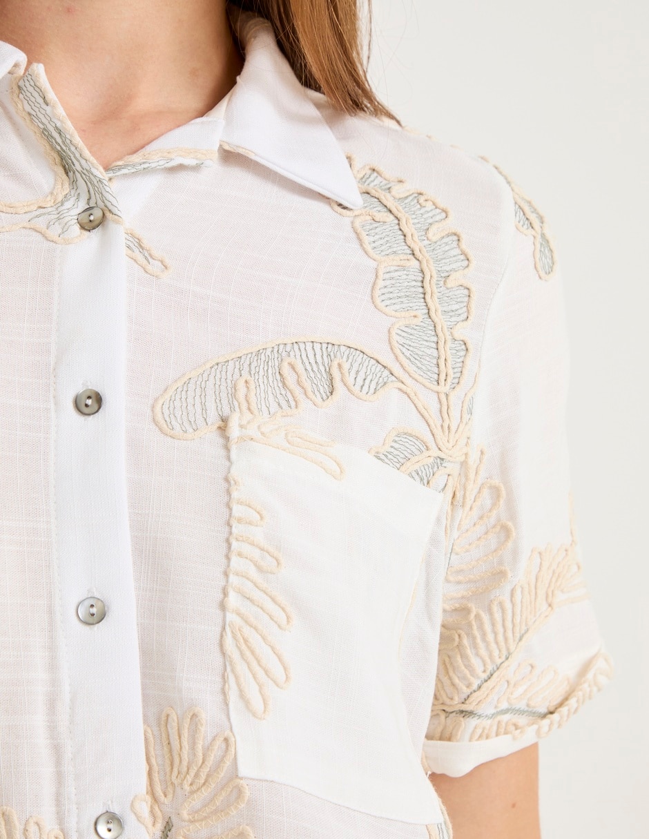 Blusa manga corta para mujer 4