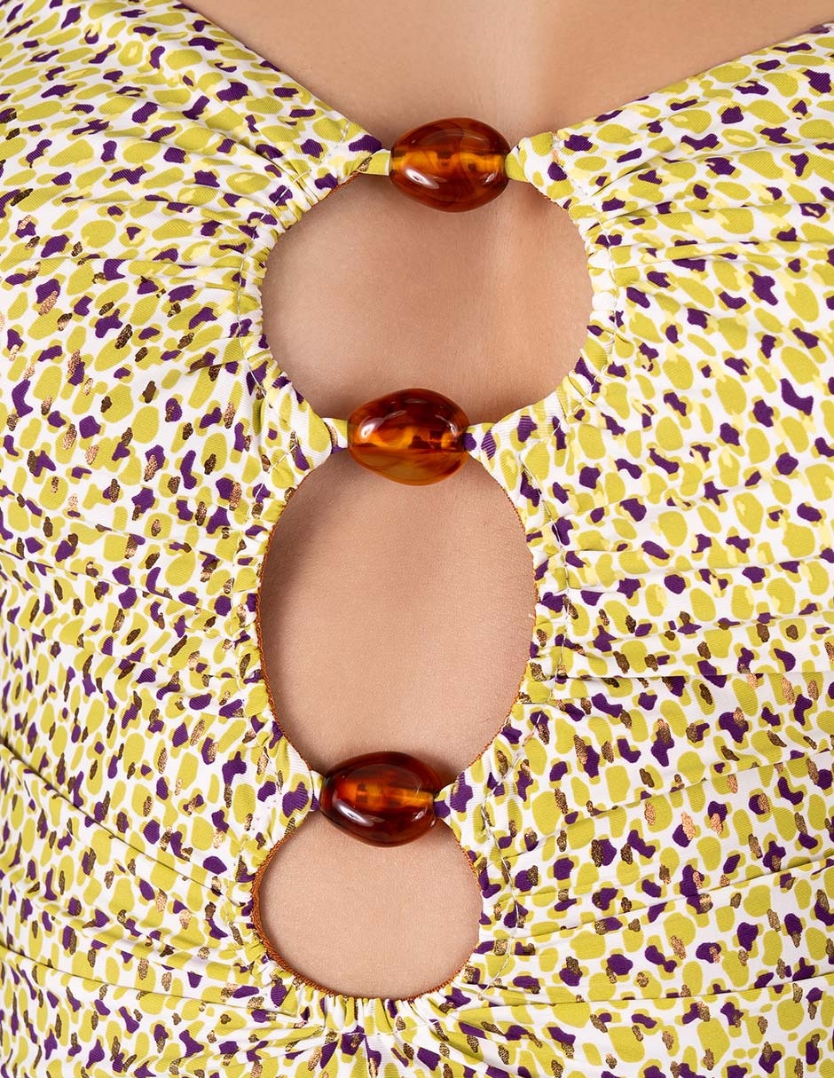 Traje de baño completo estampado para mujer 4
