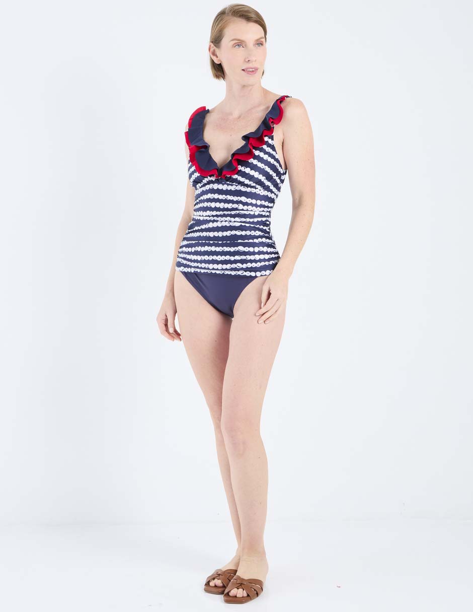 Top bikini estampado lunares con copas preformadas para mujer 3