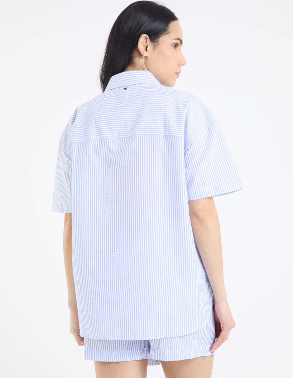 Salida de playa camisa con botones para mujer 2