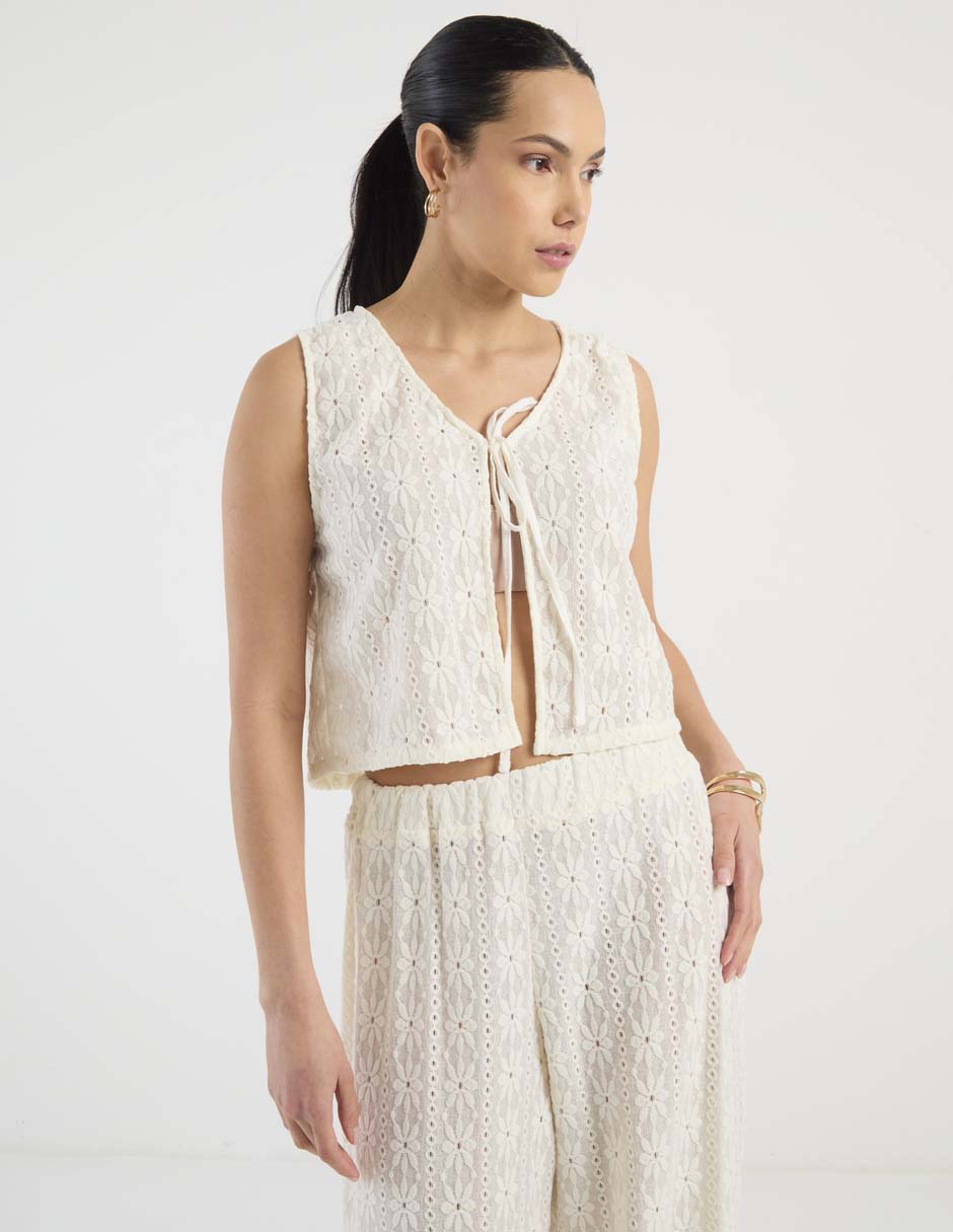 Blusa de playa de tirantes para mujer