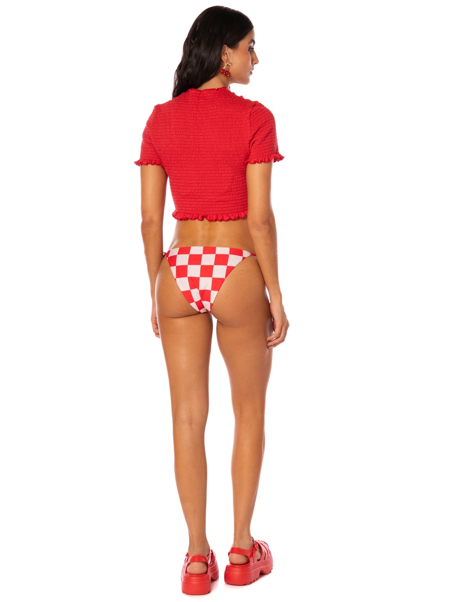 Salida de playa blusa con bordado para mujer 2