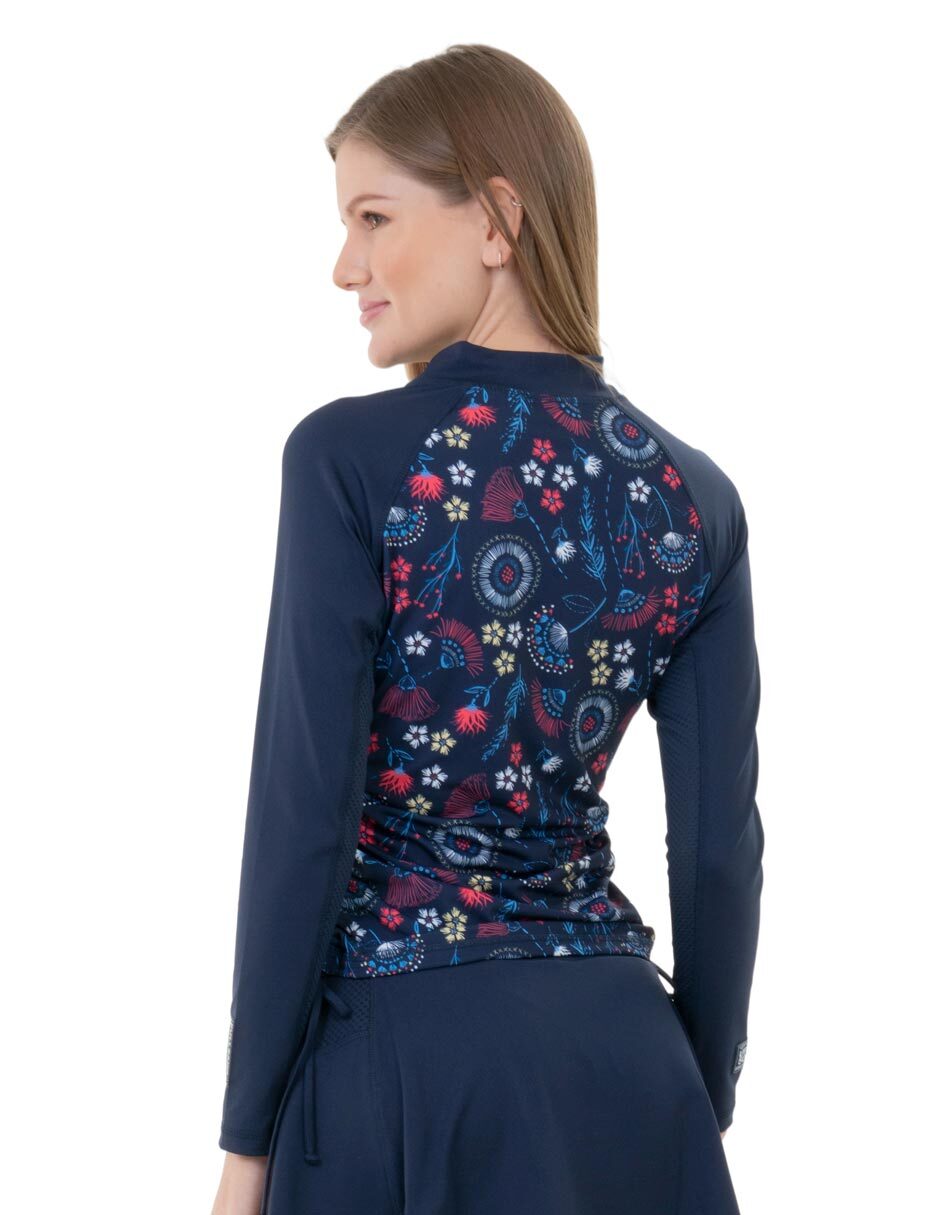 Wetshirt estampado floral para mujer 2