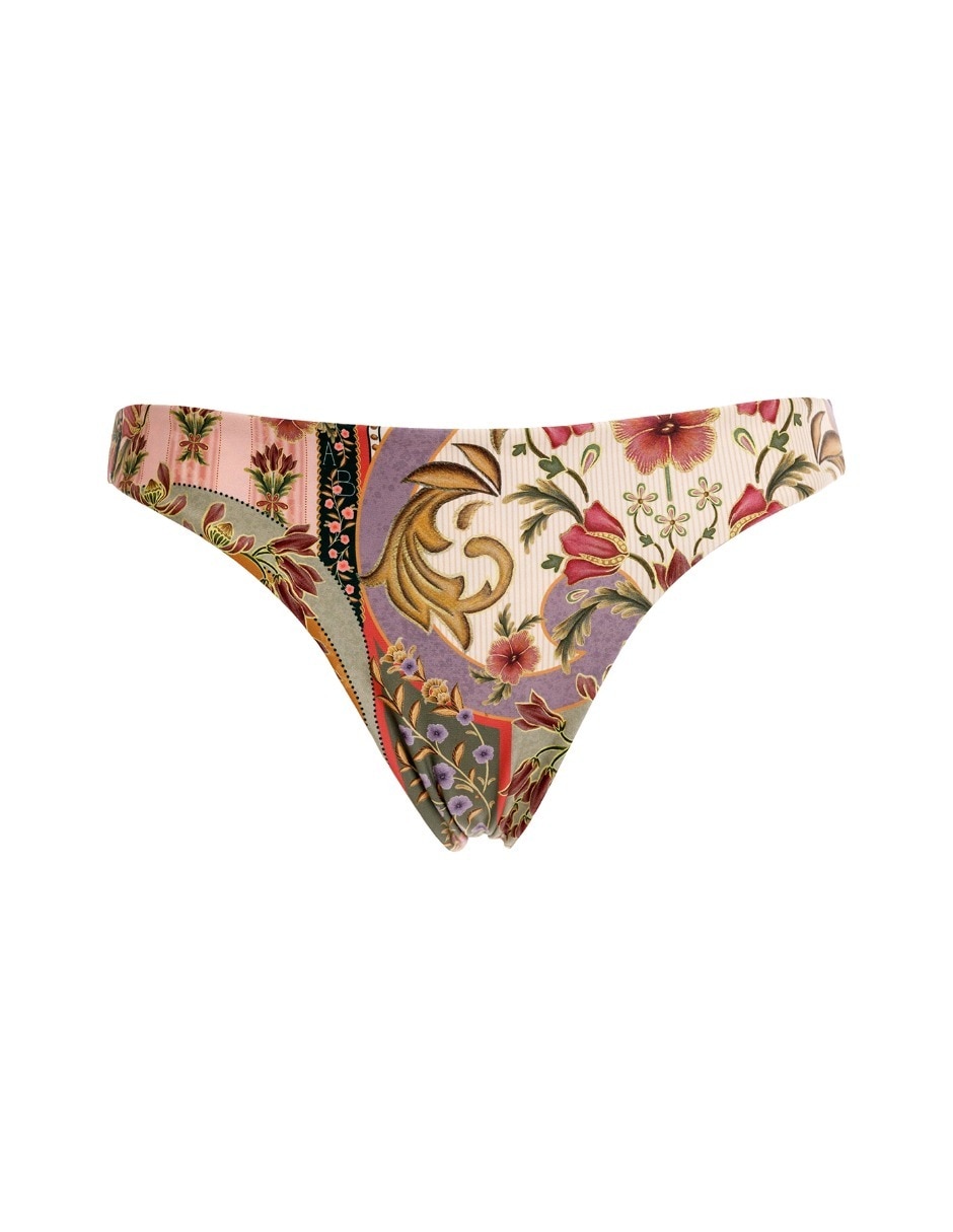 Bikini estampado floral a la cadera para mujer 2