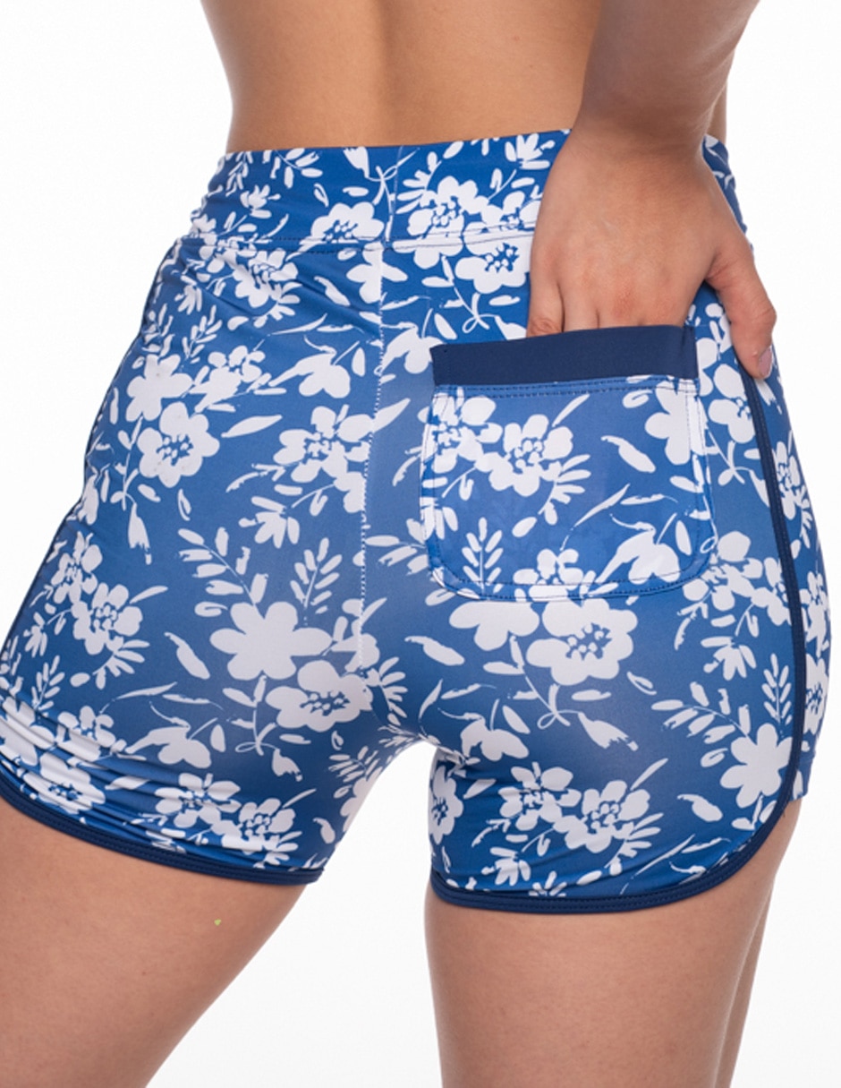 Shorty bikini estampado floral a la cintura para mujer 3