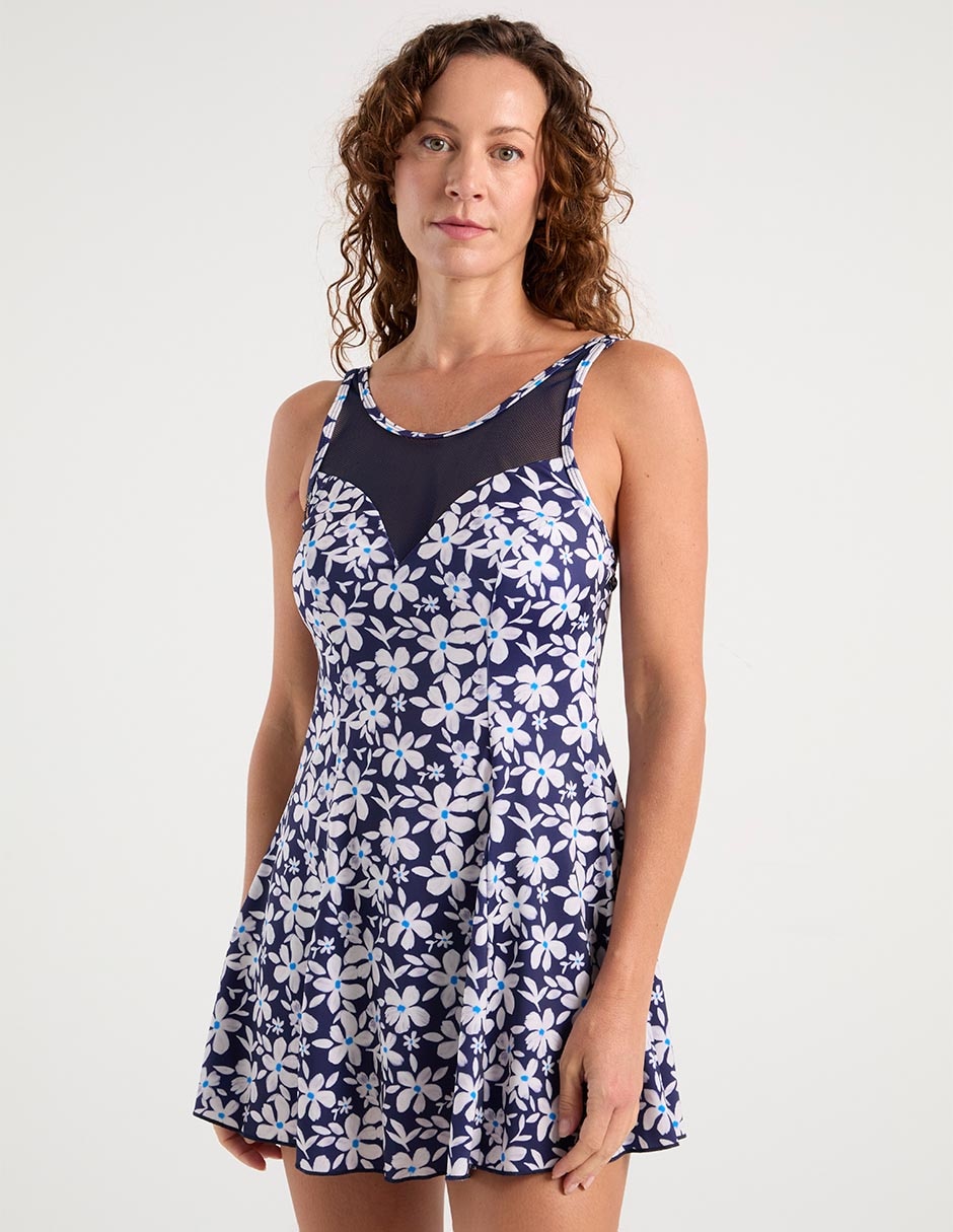 Traje de baño completo estampado floral para mujer