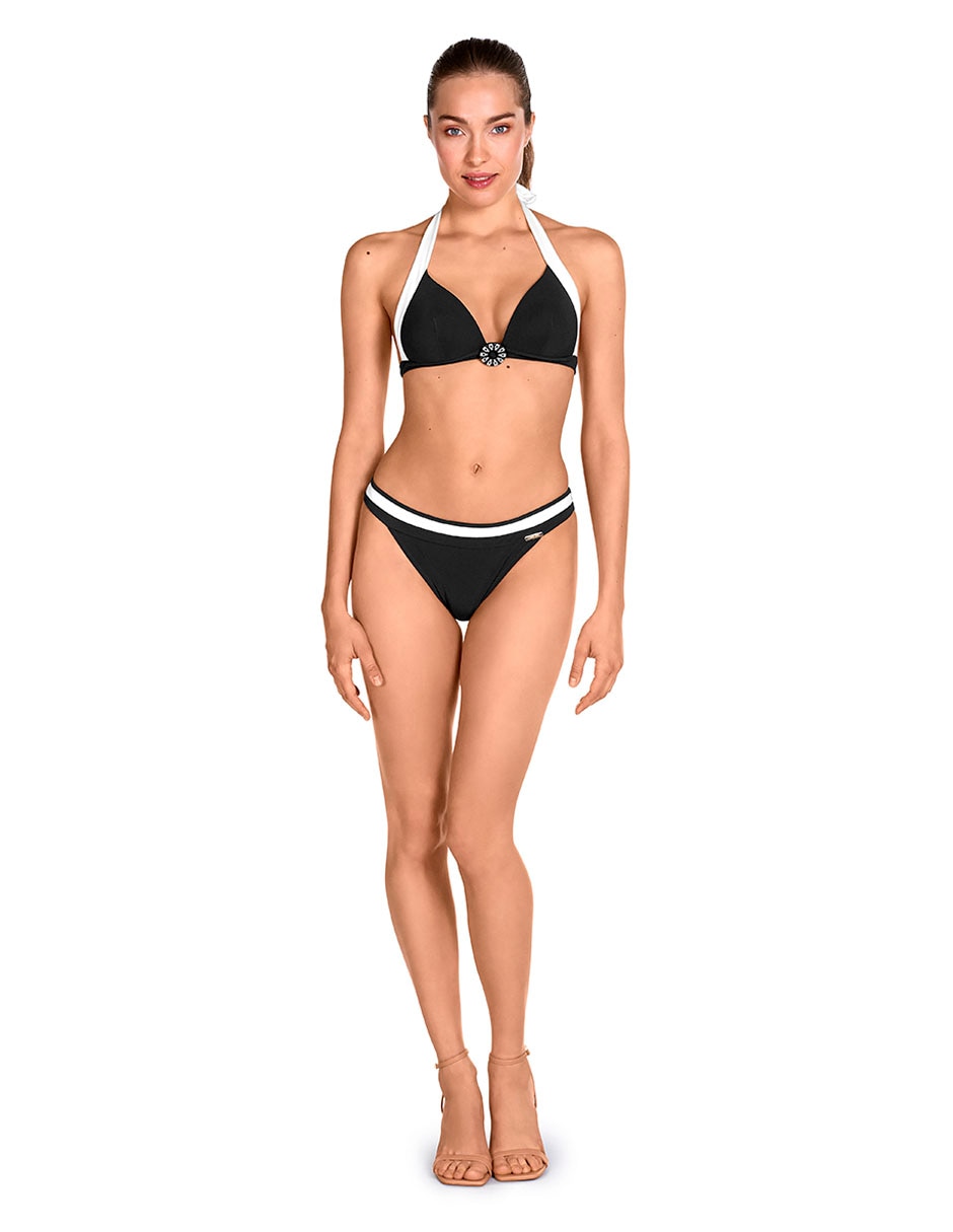 Top bikini con copas push up para mujer 4