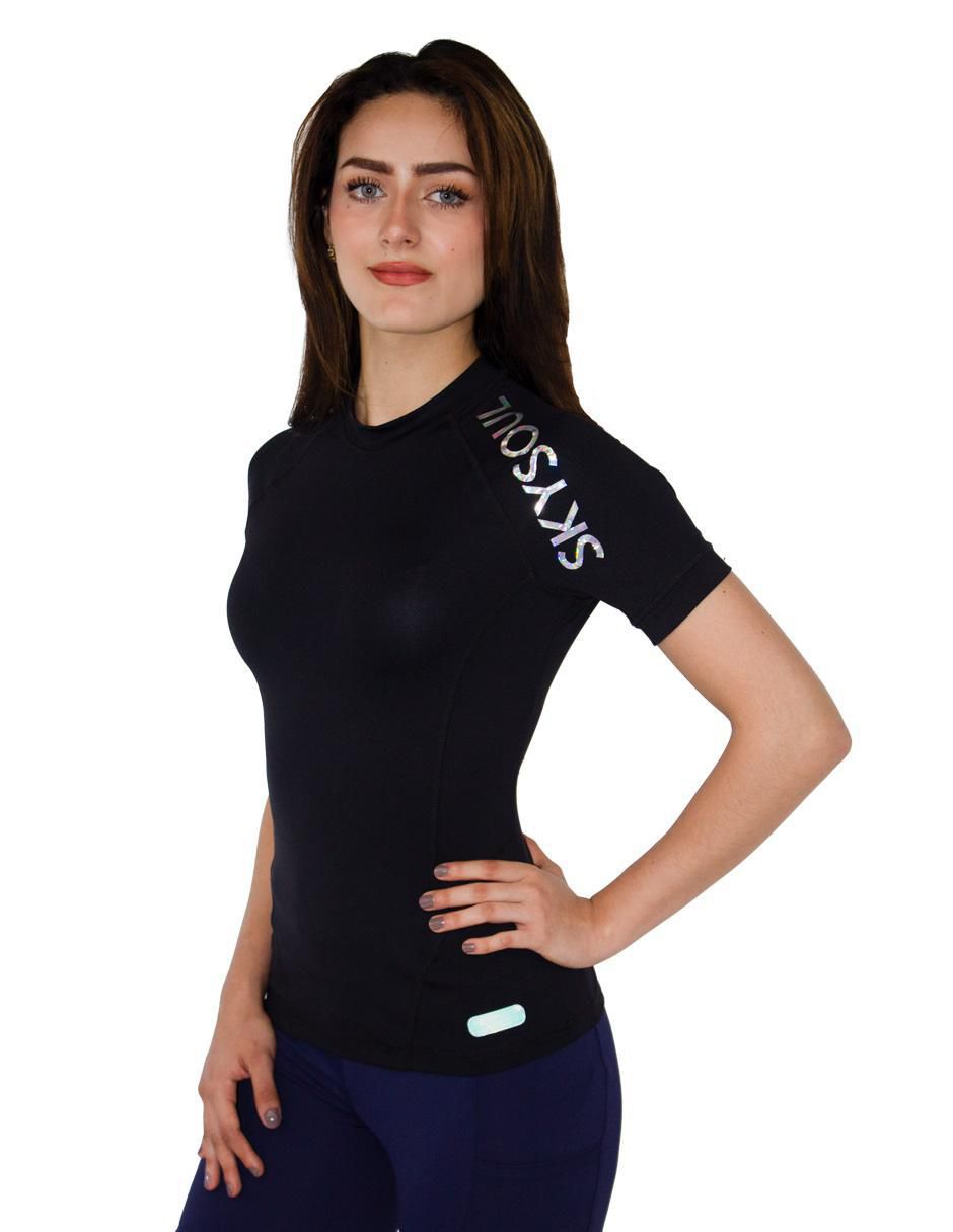 Wetshirt estampado texto para mujer 2