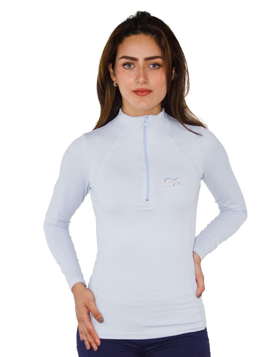 Wetshirt estampado logo para mujer