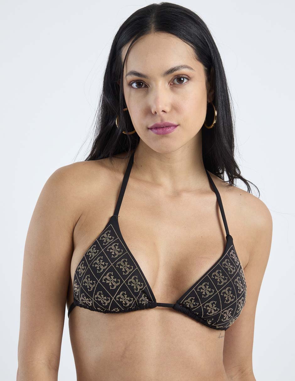 Brassiere estampado logo con copas para mujer Brassiere estampado logo con copas para mujer