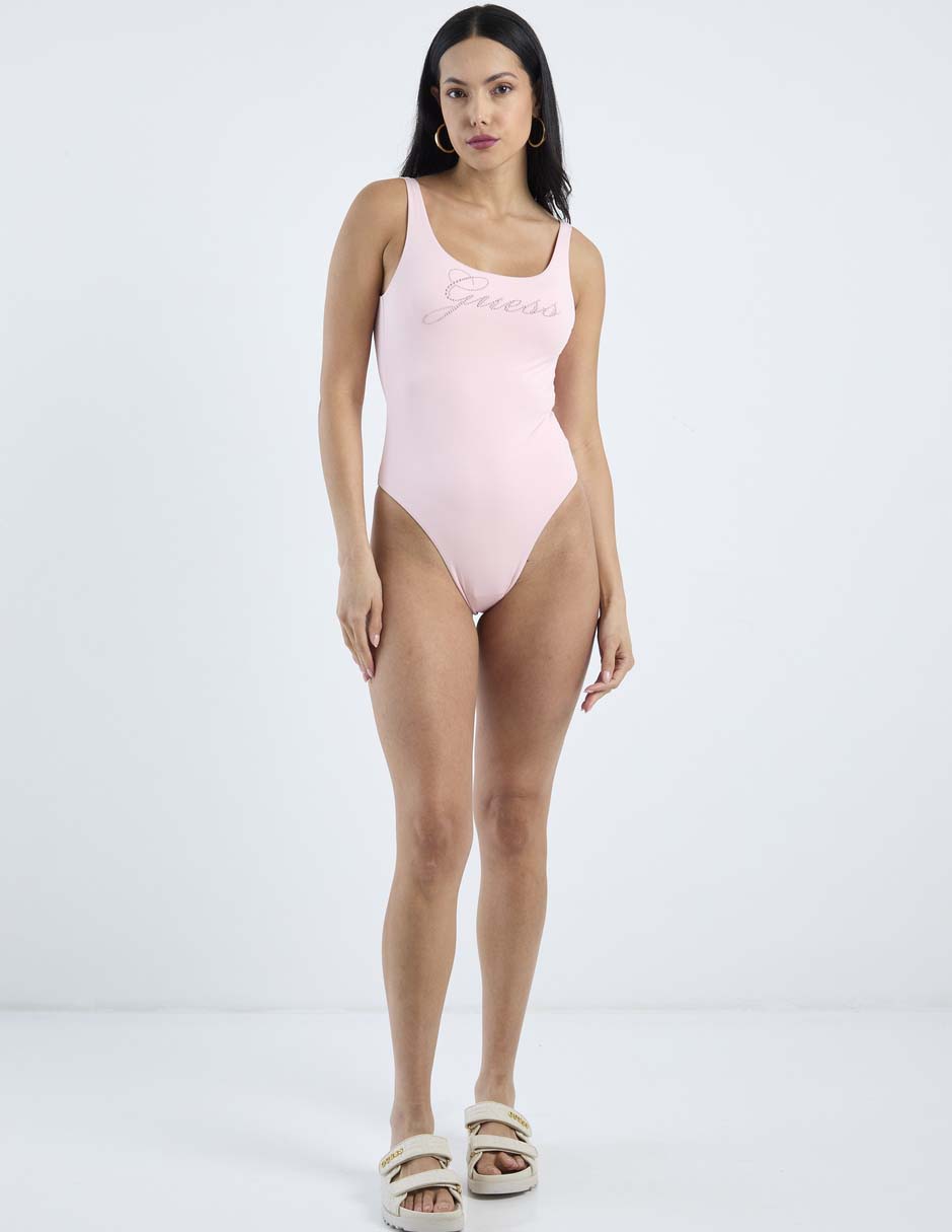 Traje de baño completo estampado logo para mujer 2