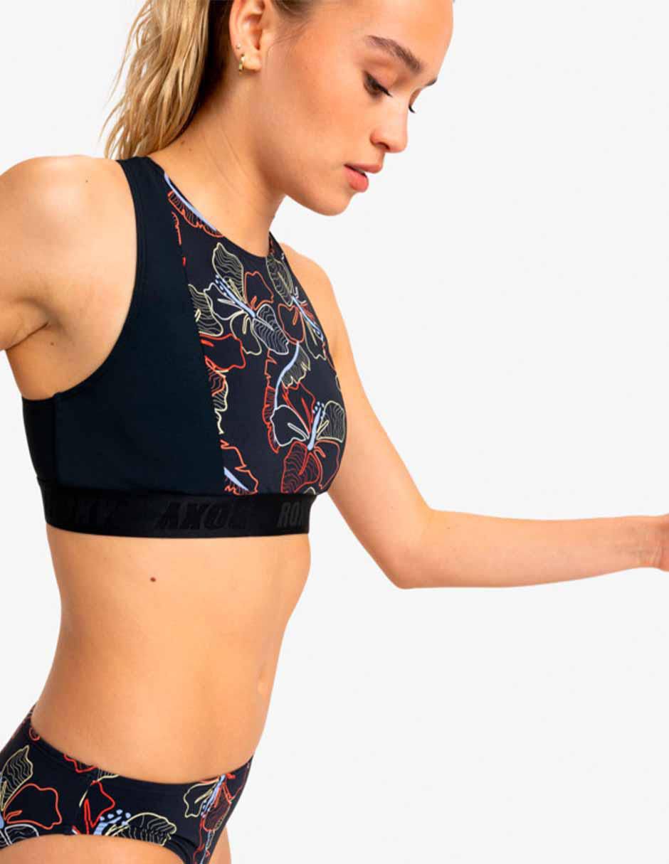Top bikini estampado floral con copas removibles para mujer 4