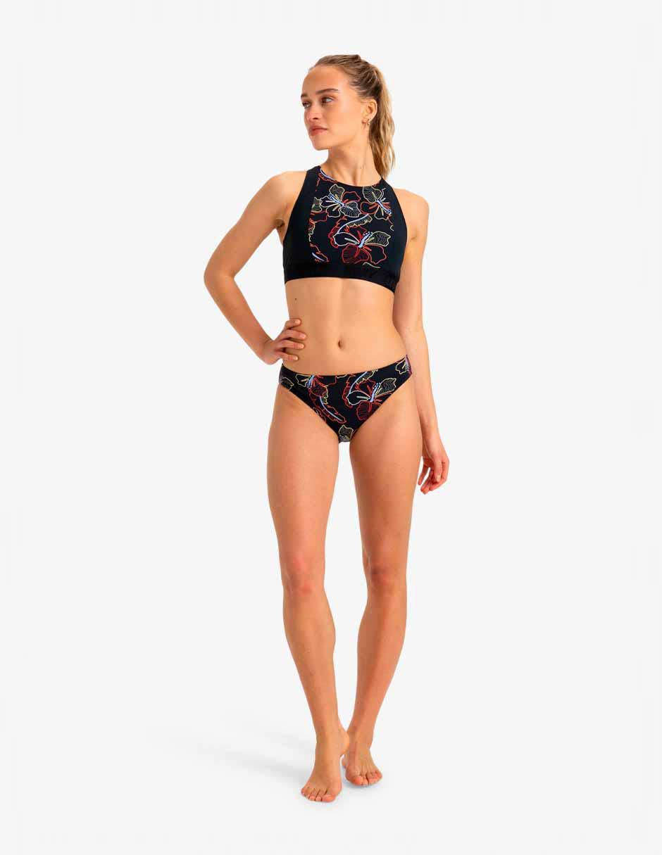 Top bikini estampado floral con copas removibles para mujer 6